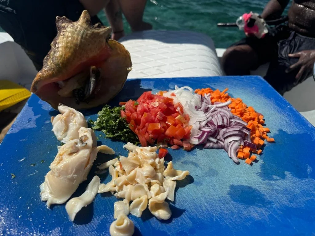 Fresh seafood served with a sea view