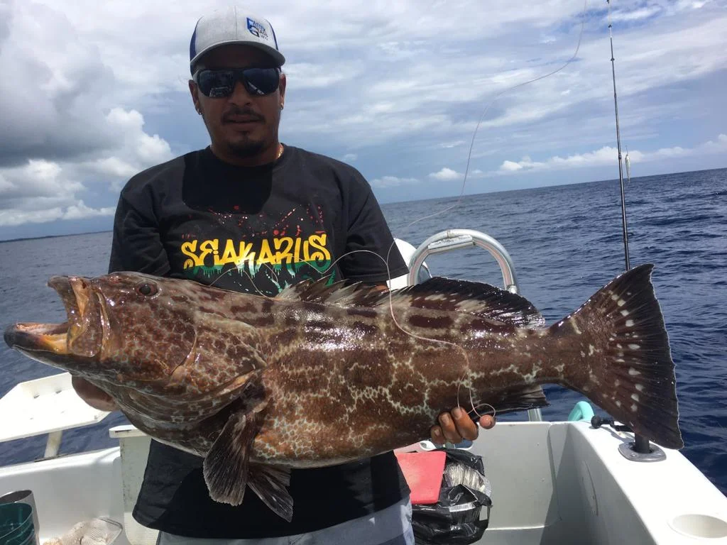 Manny with his catch aboard Seakarus